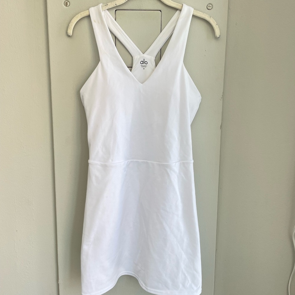 ALO White Airbrush Real Dress M - Picture 6 of 8